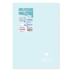 Cahier piqué Koverbook Blush - Bleu givré/Corail - 96 - 21 x 29,7 cm - Ligné