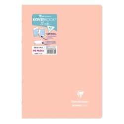 Cahier piqué Koverbook Blush - Corail/Bleu givré - 96 - 21 x 29,7 cm - Ligné