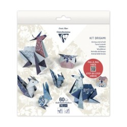 Kit origami 3 formats - Décor animaux de la forêt