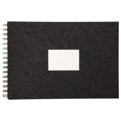 Carnet de voyage papier aquarelle 300g - Noir - 21 x 29,7 cm