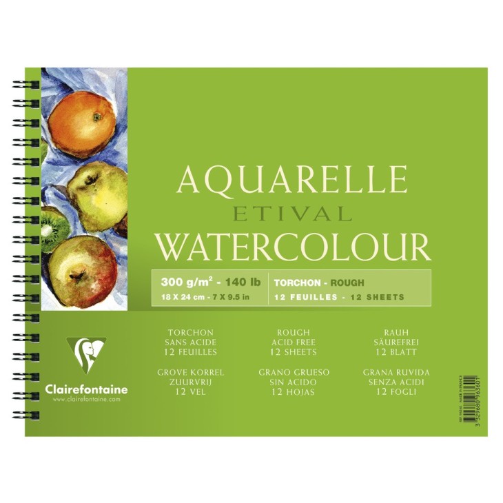 Album papier aquarelle spiralé Etival 300g