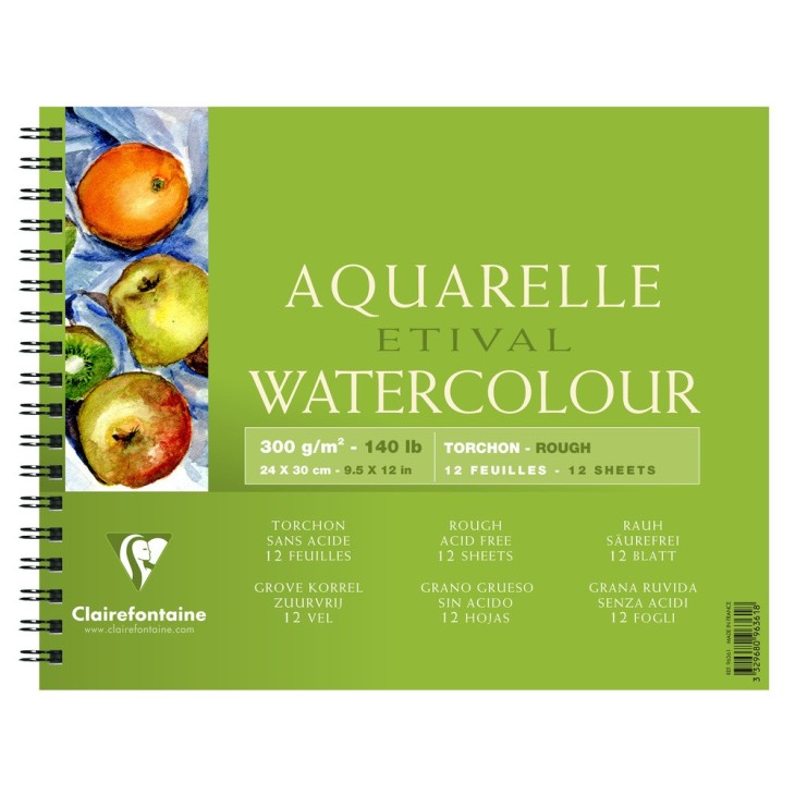 Album papier aquarelle spiralé Etival 300g