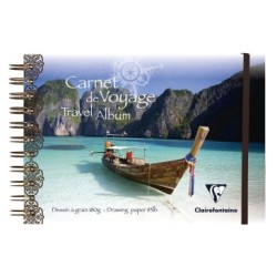 Carnet de voyage couverture polypro 180g - Bateau - 14,8 x 21 cm