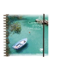 Carnet de voyage couverture polypro 180g - Barque - 20 x 20 cm