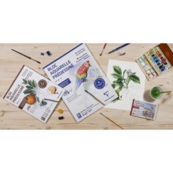 Bloc papier aquarelle Prédéssiné grain fin 300g_1