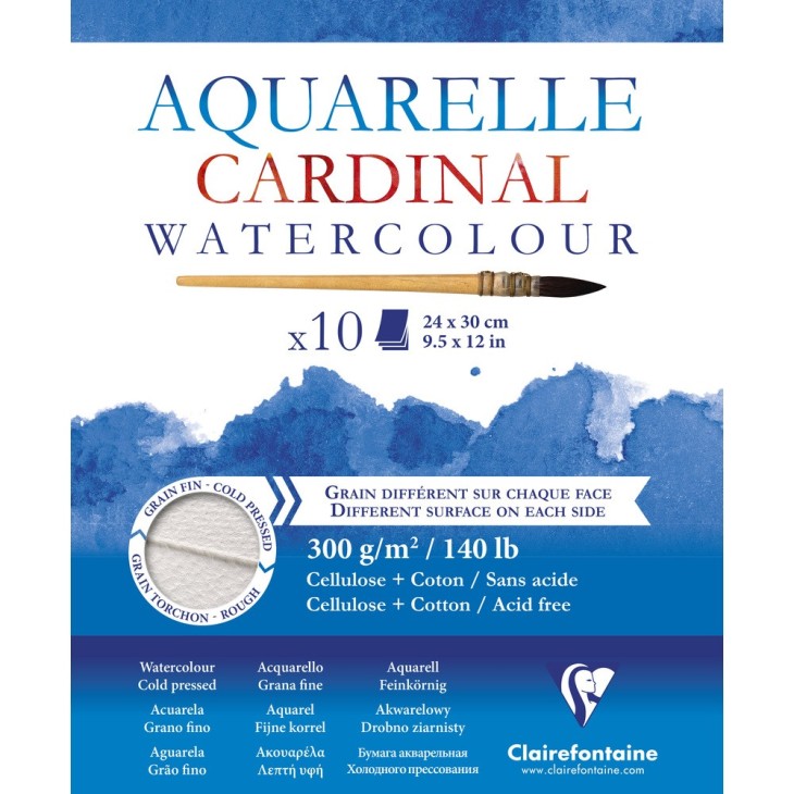 Bloc papier aquarelle Cardinal 300g