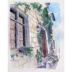 Bloc papier aquarelle encollé 1 côté Etival 200g_1