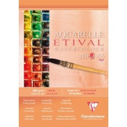 Bloc papier aquarelle encollé 1 côté Etival 300g_1