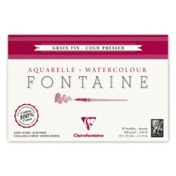 Bloc papier aquarelle encollé 4 côtés Fontaine 300g_1