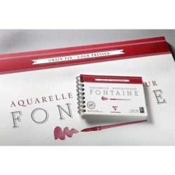 Bloc papier aquarelle encollé 4 côtés Fontaine 300g_1