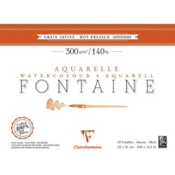 Bloc papier aquarelle encollé 4 côtés Fontaine 300g_1