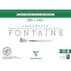 Bloc papier aquarelle encollé 4 côtés Fontaine 300g_1