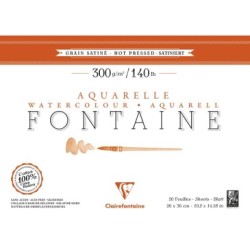 Bloc papier aquarelle encollé 4 côtés Fontaine 300g_1