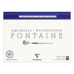 Bloc papier aquarelle encollé 4 côtés Fontaine 300g_1