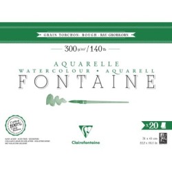 Bloc papier aquarelle encollé 4 côtés Fontaine 300g_1