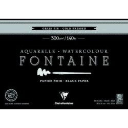 Bloc papier aquarelle encollé 4 côtés Fontaine 300g_1