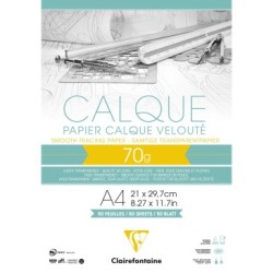 Bloc papier Calque - 21 x 29,7 cm - 70/75 g/m²