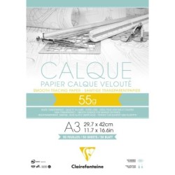 Bloc papier Calque - 29,7 x 42 cm - 55 g/m²