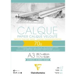 Bloc papier Calque - 29,7 x 42 cm - 70/75 g/m²