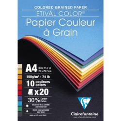 Bloc dessin couleur à grain Etival Color 160g_1