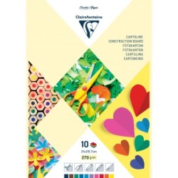 Bloc de papier couleur - Assortiment - Assortiment - 21 x 29,7 cm - 270 g/m²