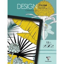 Carnet de coloriage "Design home book" - Plantes - 13 x 17 cm