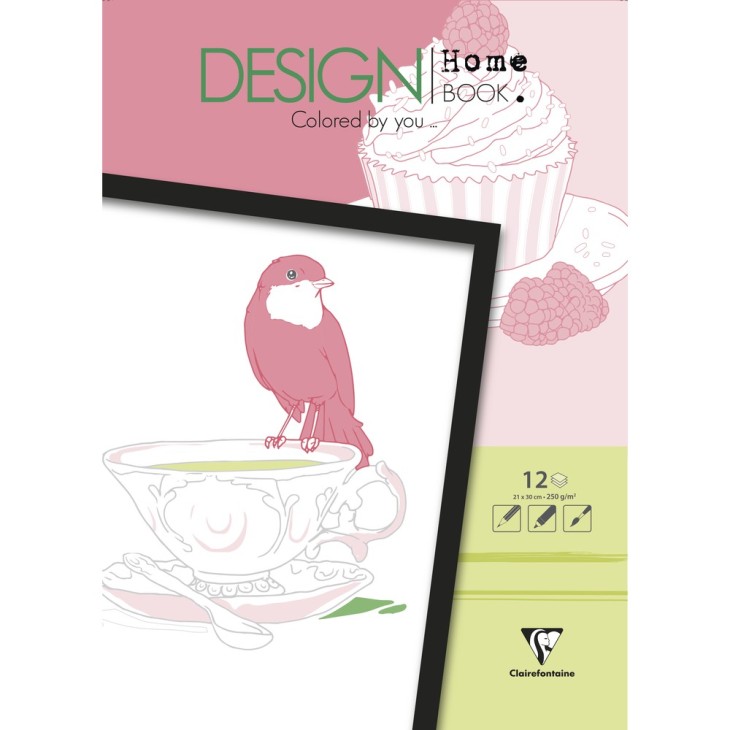 Carnet de coloriage "Design home book"