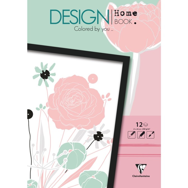 Carnet de coloriage "Design home book"