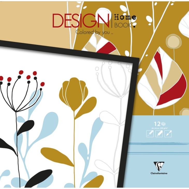 Carnet de coloriage "Design home book"