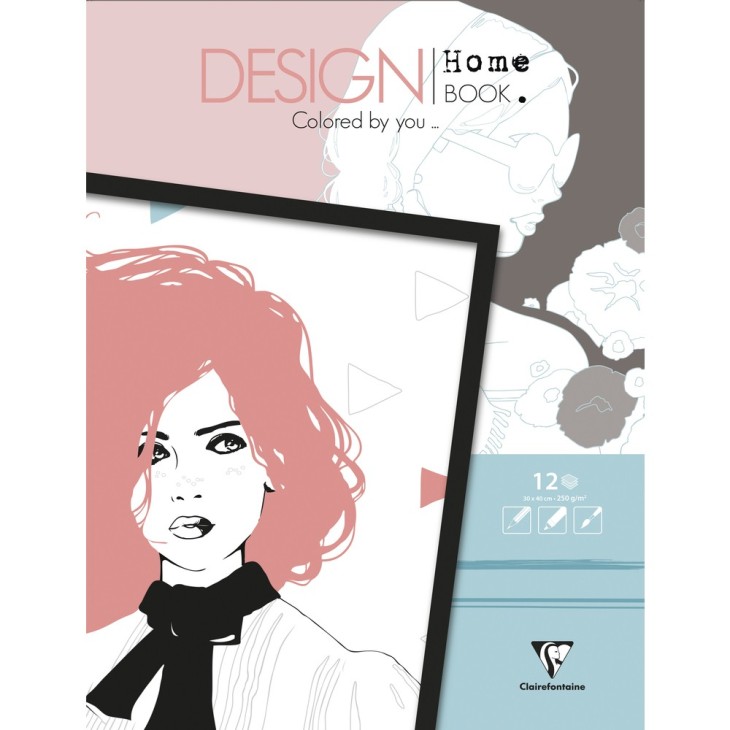 Carnet de coloriage "Design home book"