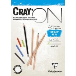 Bloc papier croquis encollé Cray'ON