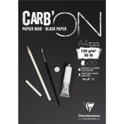 Bloc papier dessin noir Carb'ON 120g_1