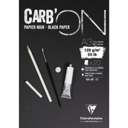 Bloc papier dessin noir Carb'ON 120g_1