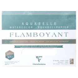 Bloc papier aquarelle encollé Flamboyant 300g_1