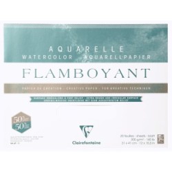 Bloc papier aquarelle encollé Flamboyant 300g_1