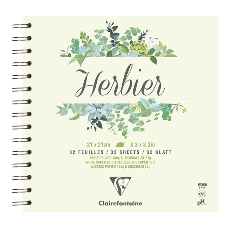 Carnet spiralé Herbier 180g