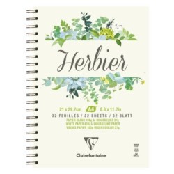 Carnet spiralé Herbier 180g - 21 x 29,7 cm