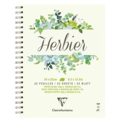 Carnet spiralé Herbier 180g - 24 x 32 cm