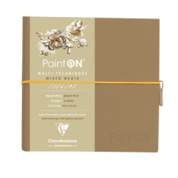 Carnet papier multi-techniques PaintON 250g - Beige - Naturel - 19 x 19 cm