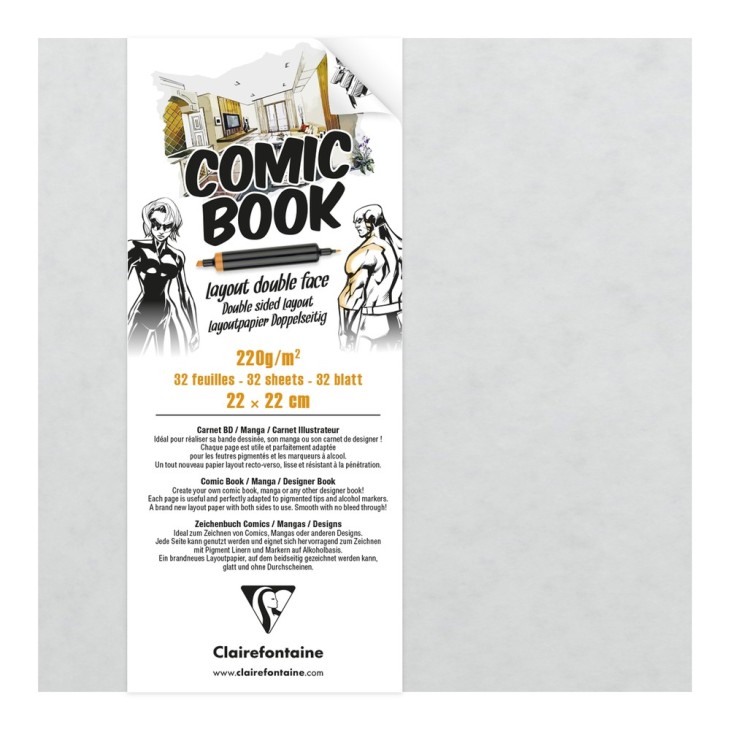 Carnet papier layout double-face Comic Book 220g