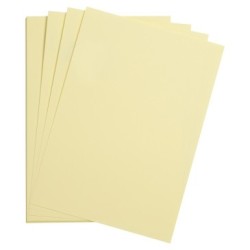 Papier dessin couleur lisse Maya 185g - Jaune paille - 21 x 29,7 cm