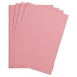 Papier dessin couleur lisse Maya 185g - Rose clair - 21 x 29,7 cm