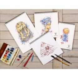 Bloc papier croquis Toutankhâmon 90g_1