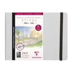 Carnet papier aquarelle Etival 300g grain fin - 21 x 14,8 cm