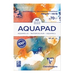 Bloc papier aquarelle Aquapad 300g - 14,8 x 21 cm