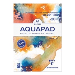 Bloc papier aquarelle Aquapad 300g - 42 x 59,4 cm