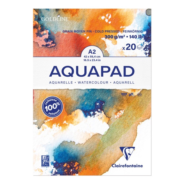 Bloc papier aquarelle Aquapad 300g