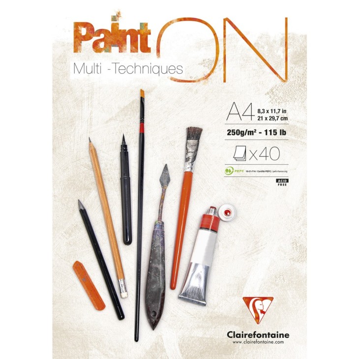 Papier multi-techniques PaintON 250g bloc