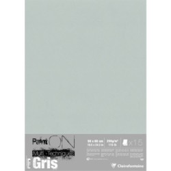 Papier multi-techniques PaintON 250g paquet - Gris - 50 x 65 cm