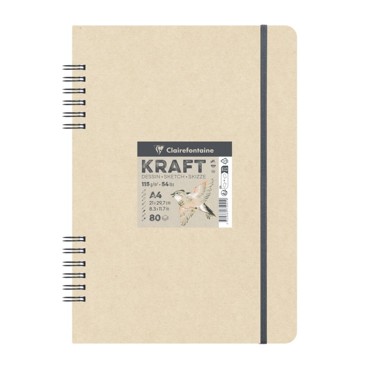 Carnet papier dessin Kraft 115g